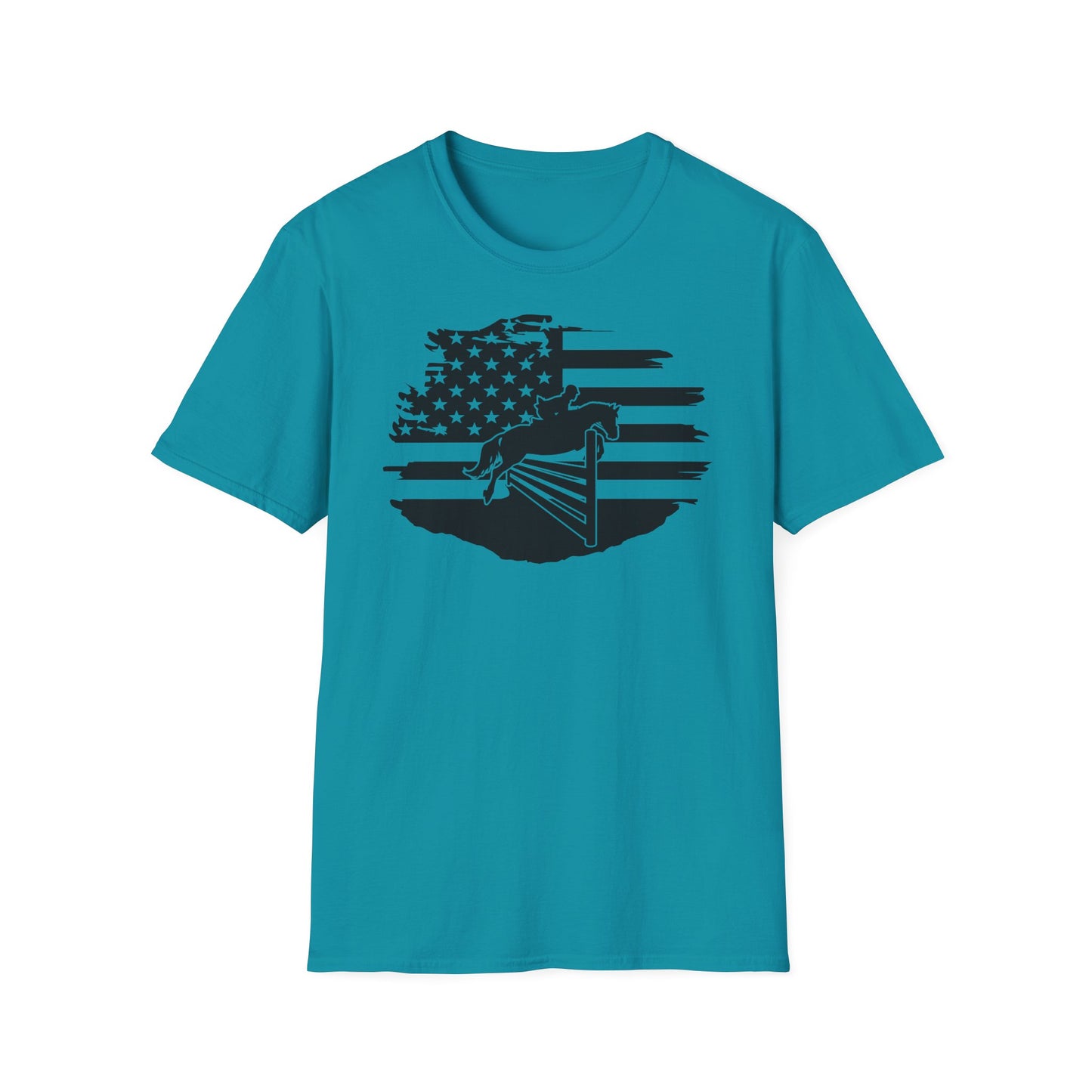 Jumper with Distressed Flag - Softstyle T-Shirt