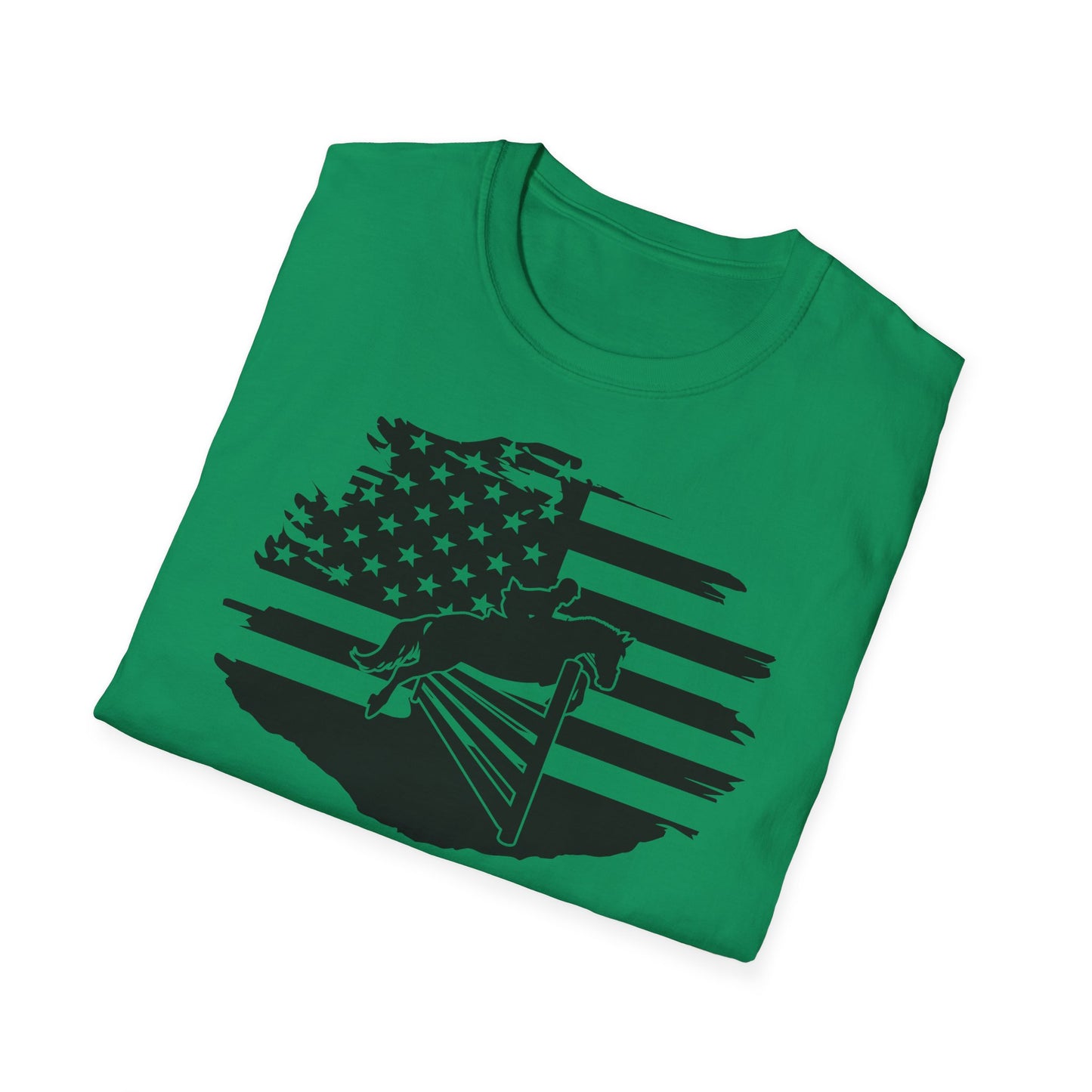 Jumper with Distressed Flag - Softstyle T-Shirt