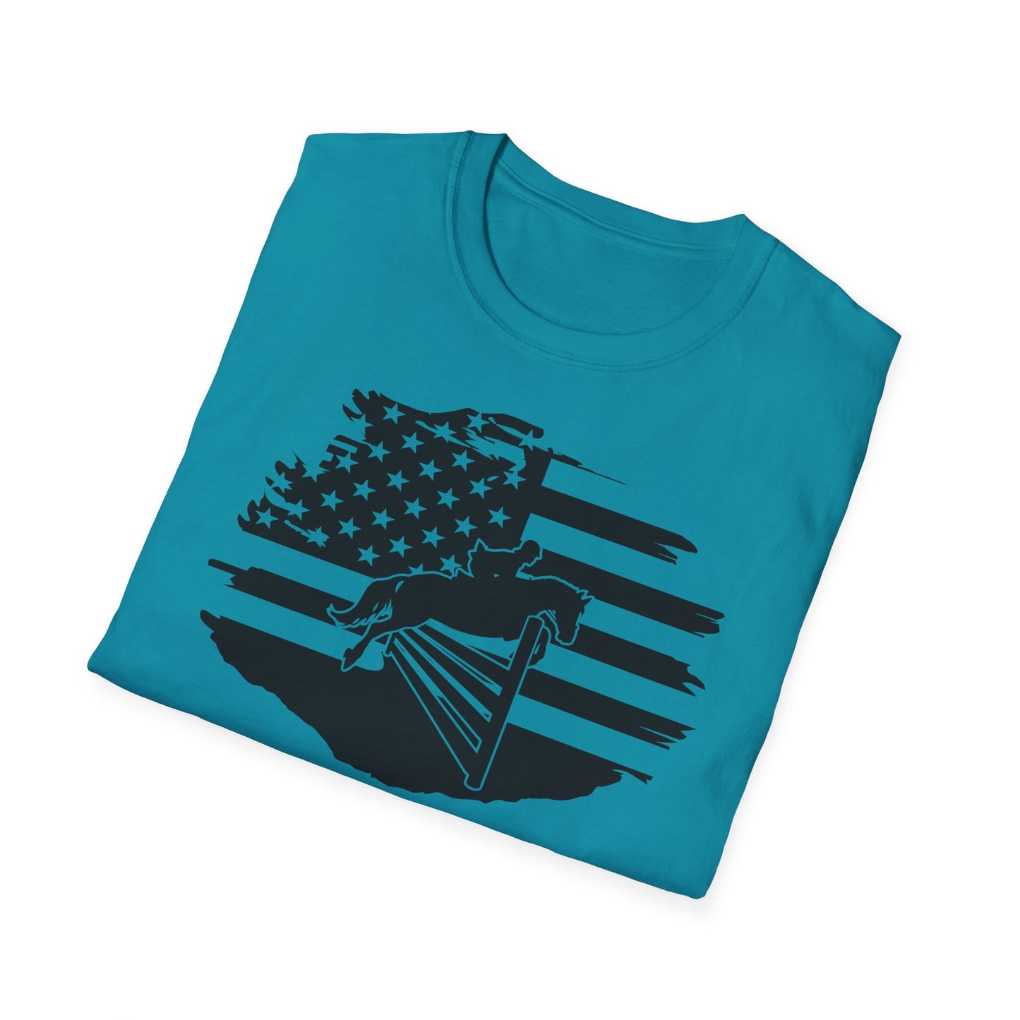 Jumper with Distressed Flag - Softstyle T-Shirt