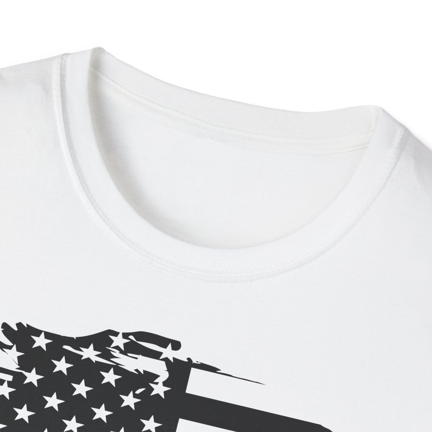 Jumper with Distressed Flag - Softstyle T-Shirt