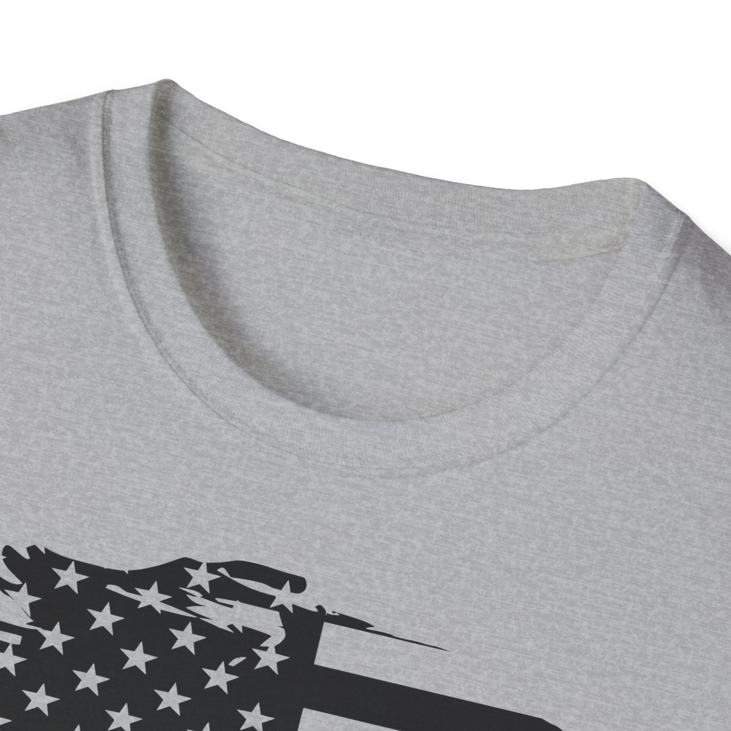 Jumper with Distressed Flag - Softstyle T-Shirt