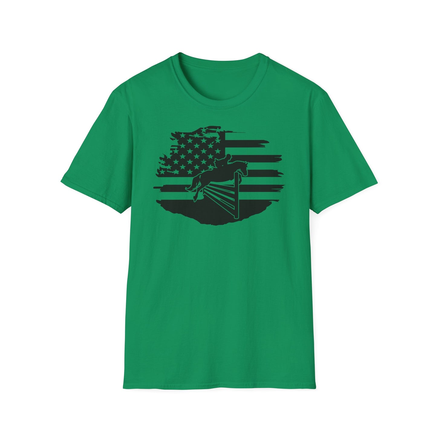 Jumper with Distressed Flag - Softstyle T-Shirt