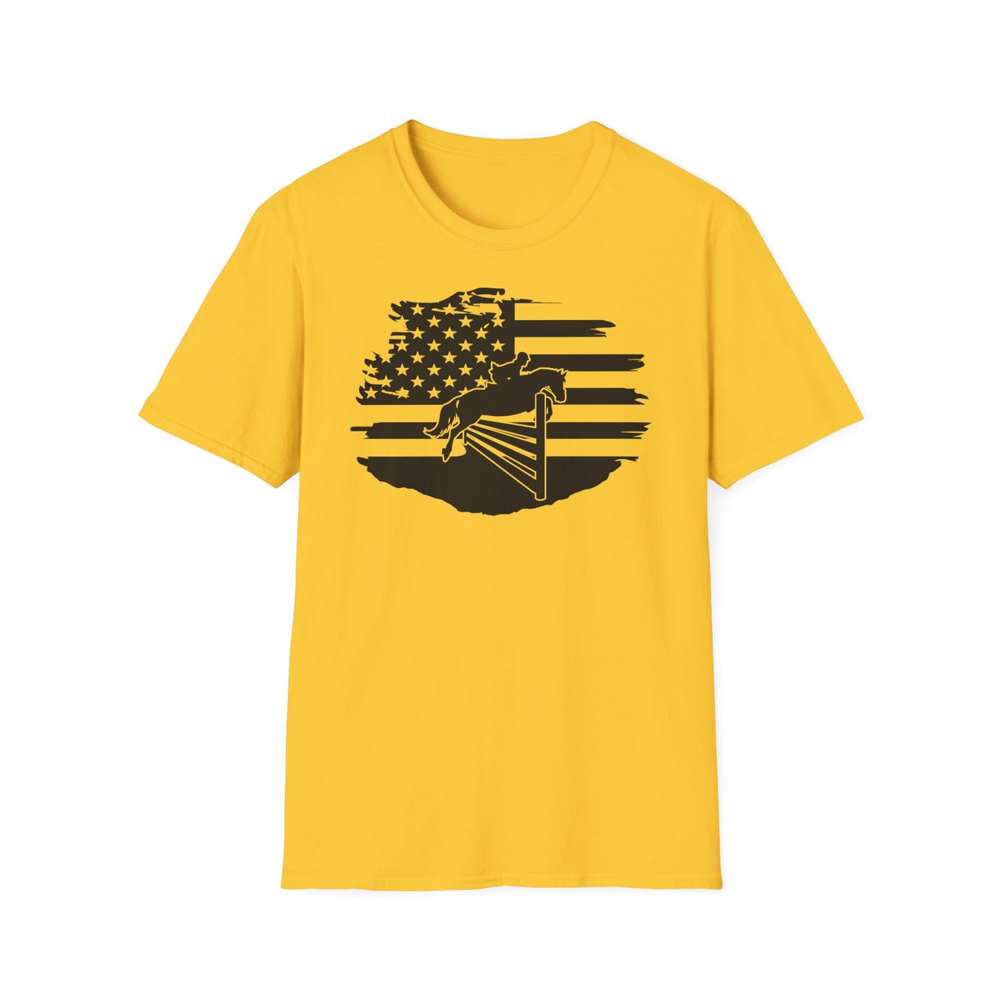 Jumper with Distressed Flag - Softstyle T-Shirt