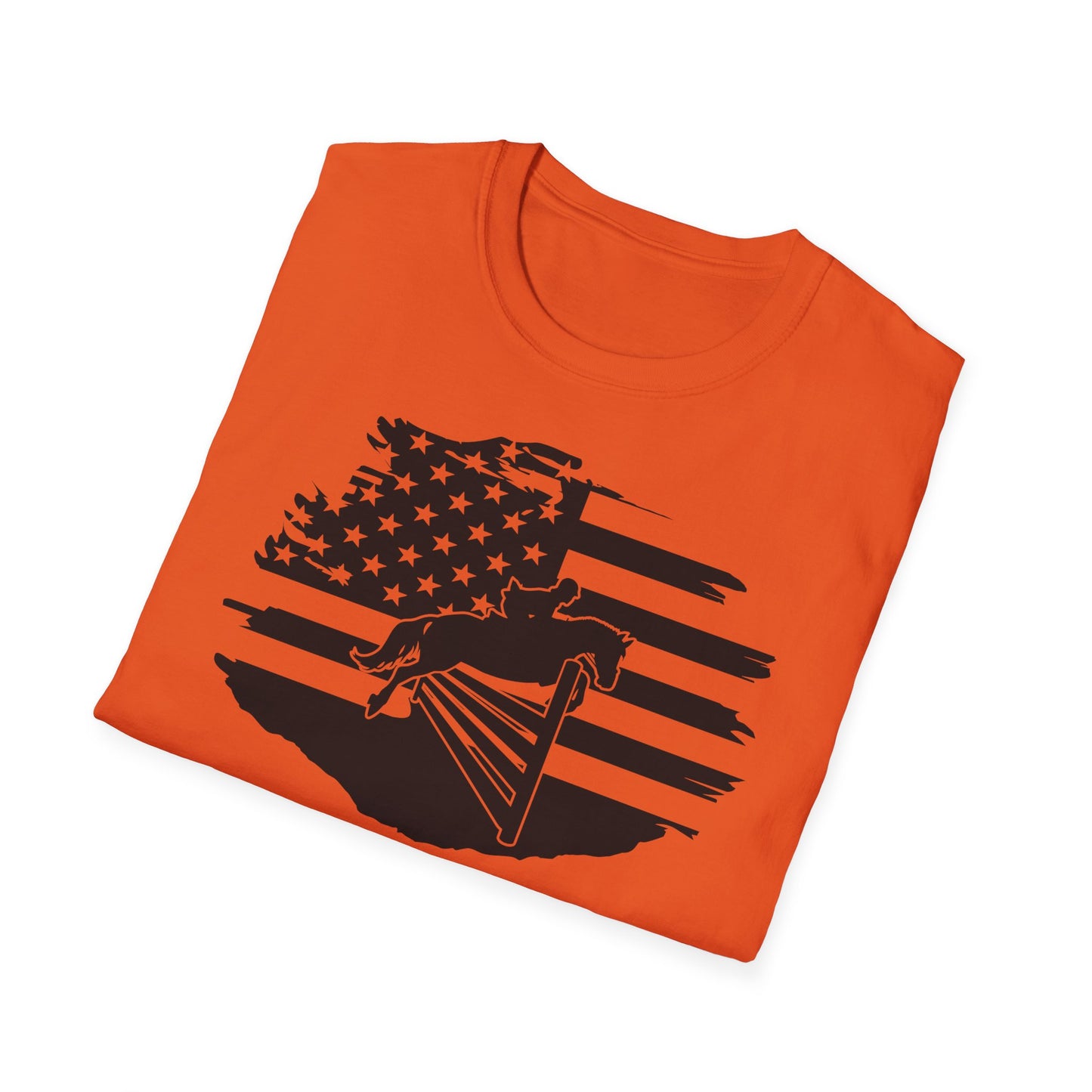 Jumper with Distressed Flag - Softstyle T-Shirt