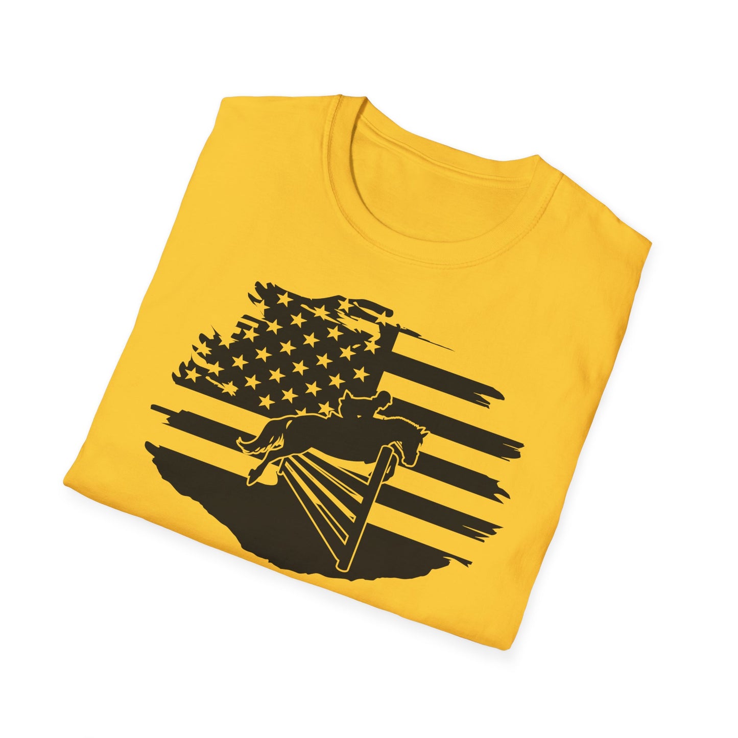 Jumper with Distressed Flag - Softstyle T-Shirt