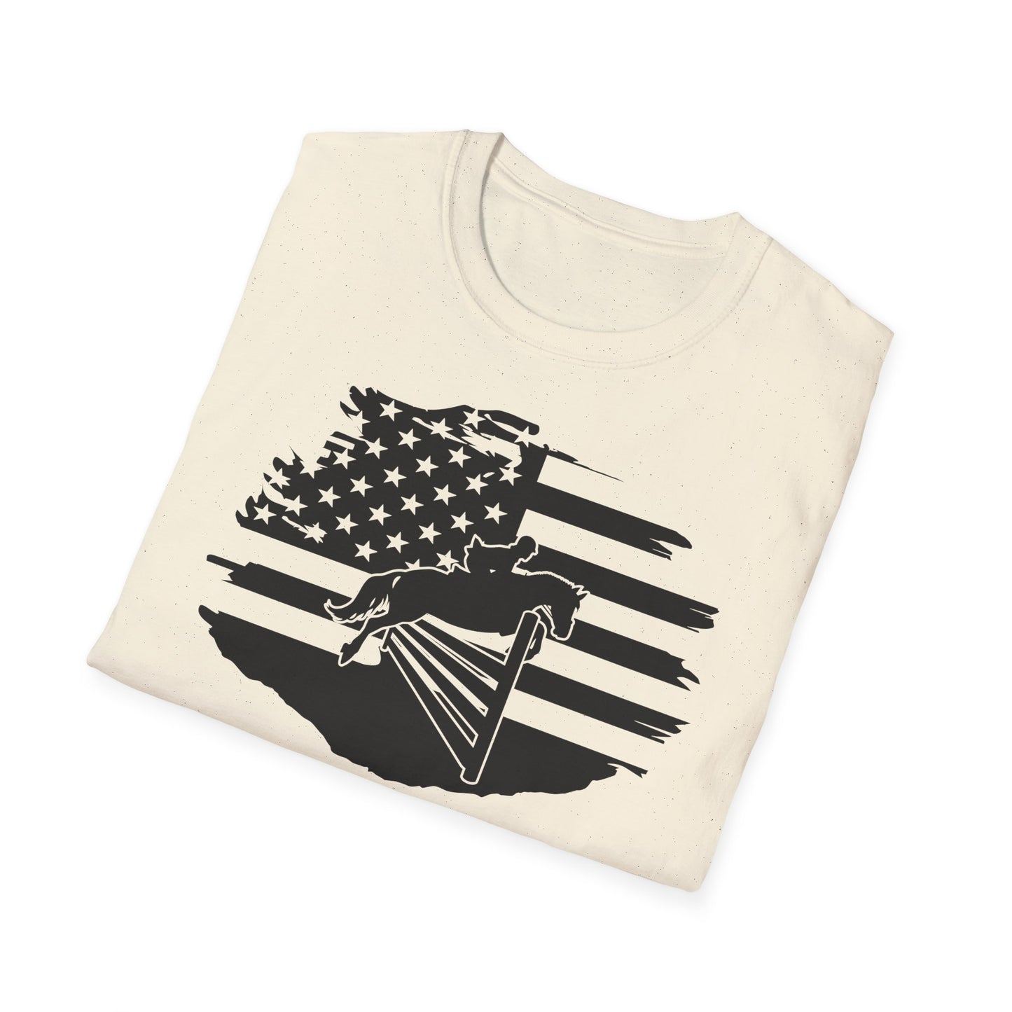 Jumper with Distressed Flag - Softstyle T-Shirt