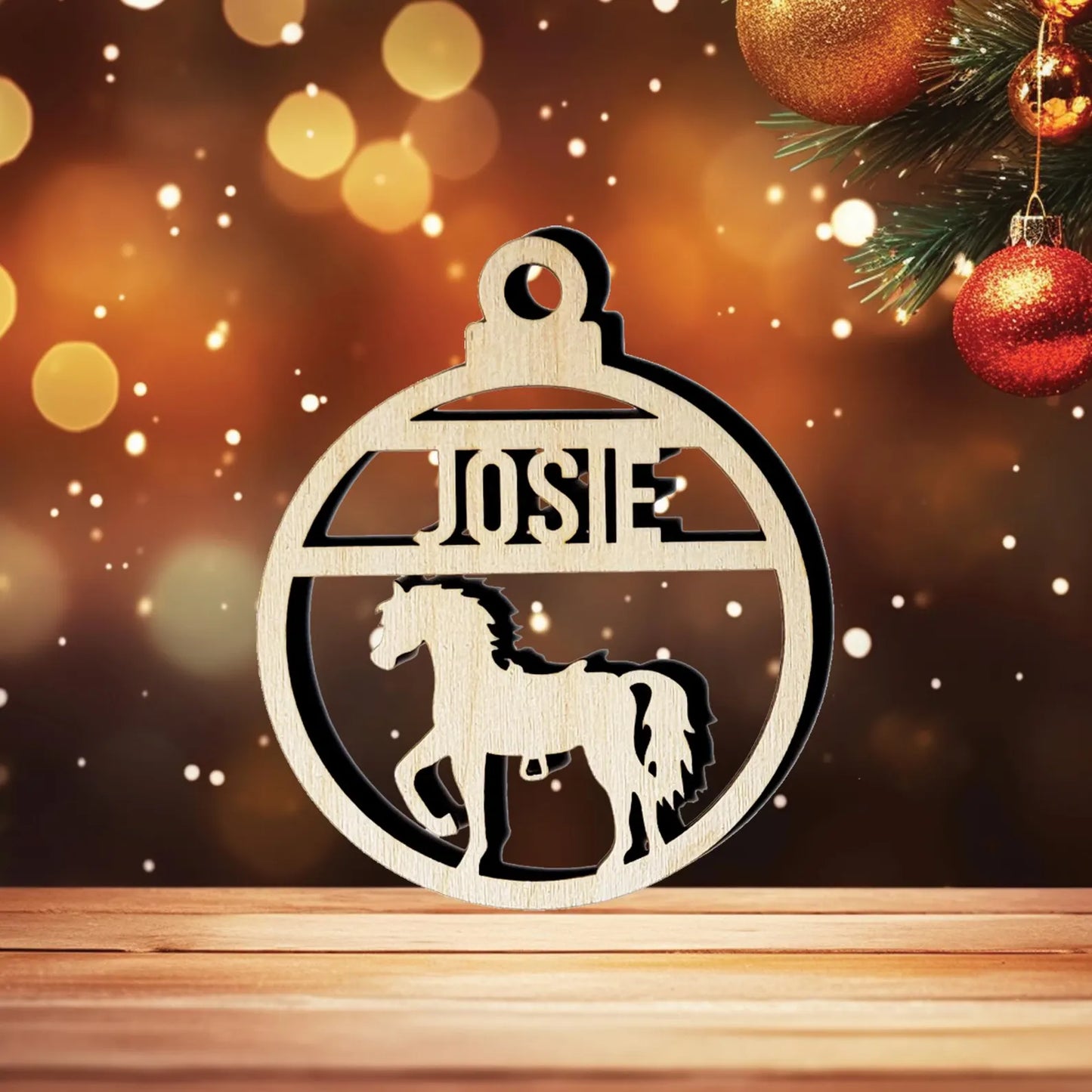 Christmas Ornament - Custom Horse Name Ornamrent