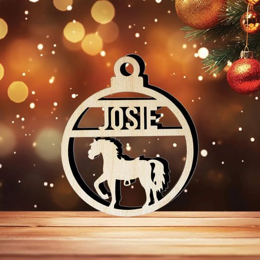 Christmas Ornament - Custom Horse Name Ornamrent