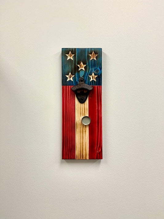 Rustic Bottle Opener - Patriotic