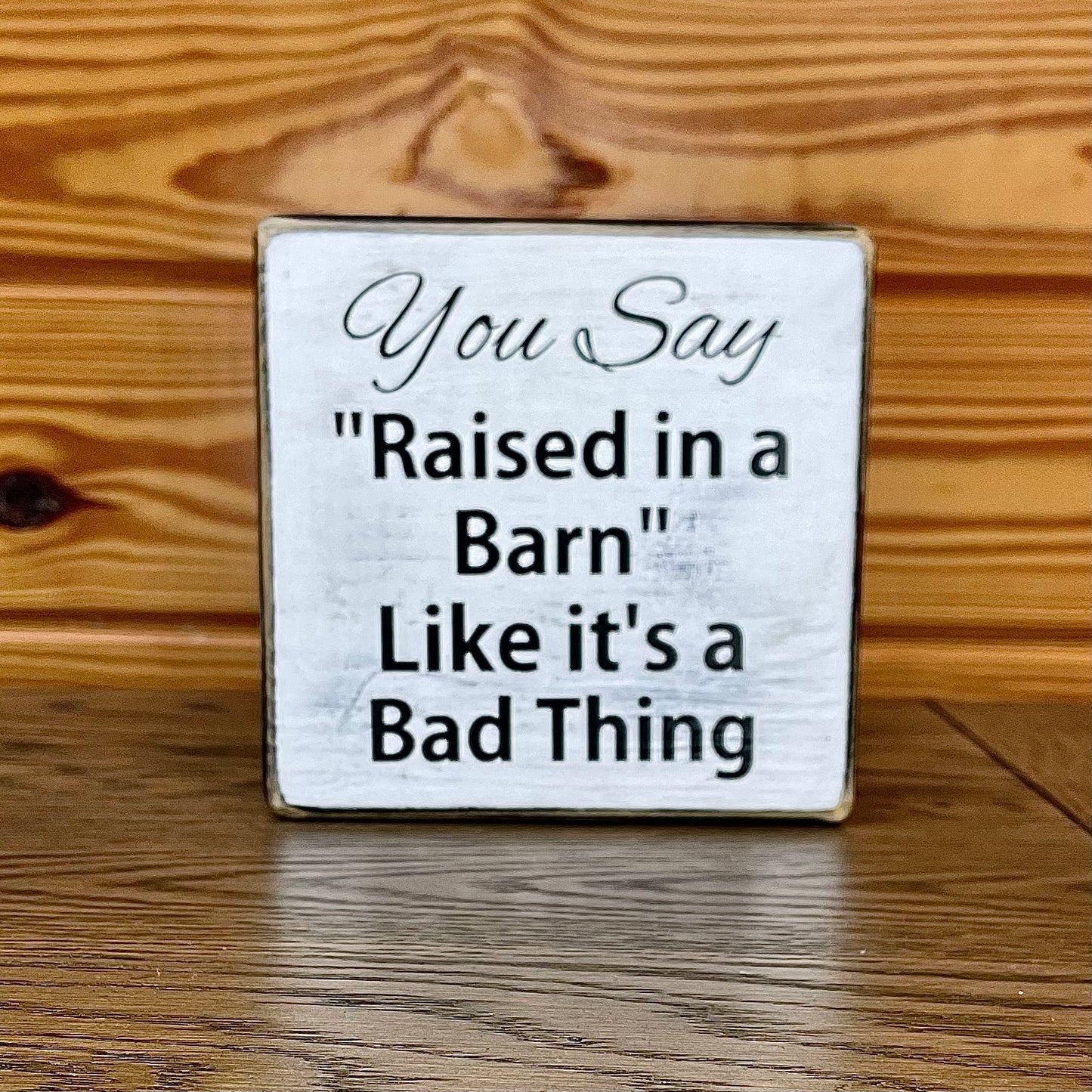 Sign - Equine Rustic Wooden Block/Shelf Sitter